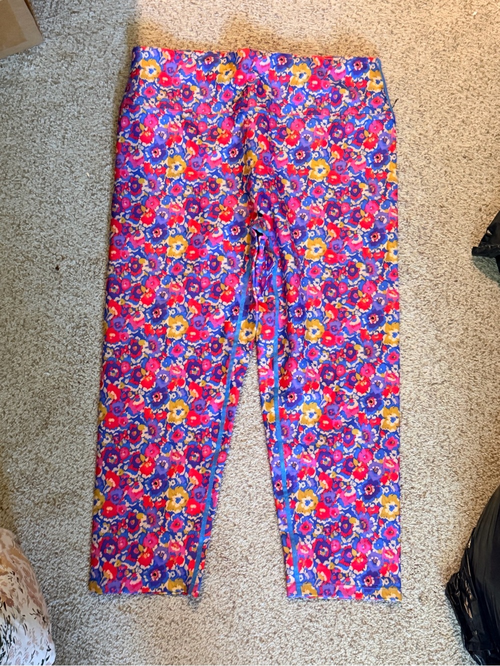 Bright Floral Leggings in Pink & Purple